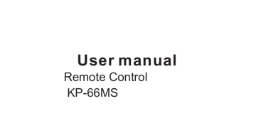Unisen BOOKP-66MS RemoteControl User Manual | Manualzz