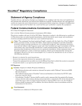 Vocollect Wireless Headset Regulatory Compliance