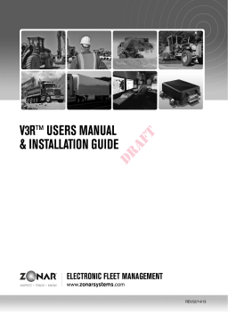 Zonar V3R GPS Unit User Guide