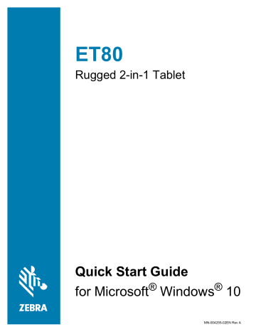 Zebra ET80 Quick Start Guide | Manualzz