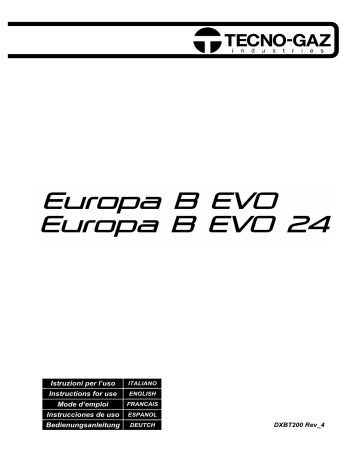 TECHNO-GAZ Europe B EVO 24 Instrucciones De Operación | Manualzz