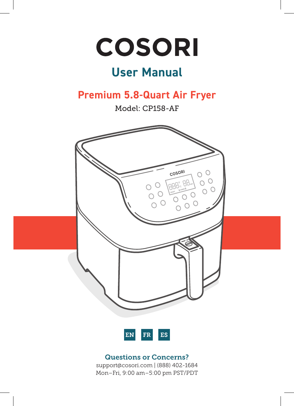 Manual de usuario Cosori CS158 (Español - 36 páginas)