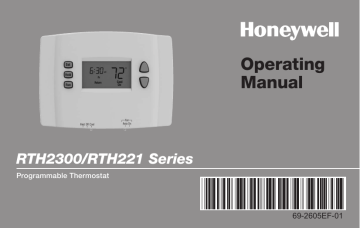 Honeywell Home RTH2300B1038 5-2 Day Programmable Thermostat User Guide ...