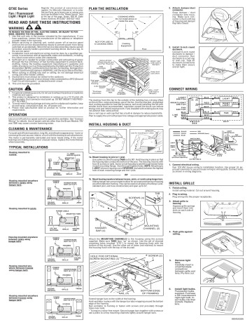 Broan-NuTone QTXE080 Broan Very Quiet Ceiling Bathroom Exhaust Fan User ...