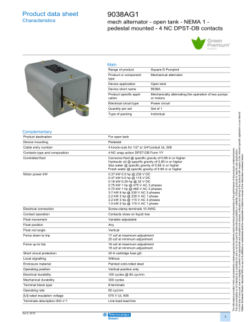 Schneider Electric 9038AG1 Square D by 9038 Open Tank Mechanical ...