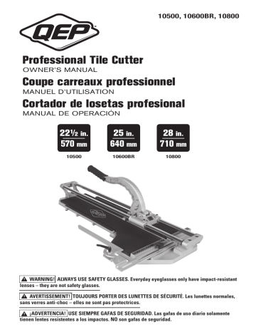 QEP Tools 10500 QEP 20-Inch Rip Professional Porcelain Tile Cutter User ...