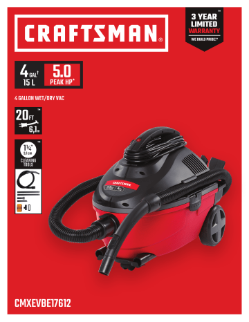 Craftsman CMXEVBE17612 17612 4 Gallon 5 