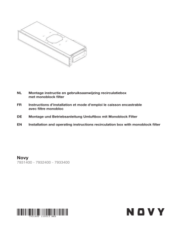 843400 Caisson encastrable avec un filtre monoblock