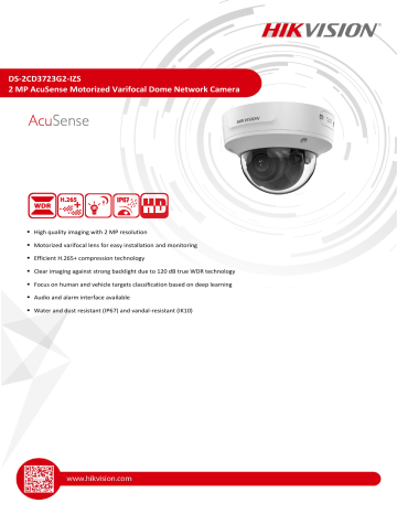 Hikvision DS-2CD3723G2-IZS Network Camera Data Sheet | Manualzz