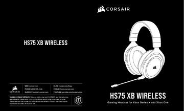 Corsair HS75 XB WIRELESS Casque Gaming User Manual | Manualzz