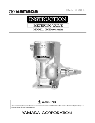 YAMADA KGK-400 Series Instruction | Manualzz