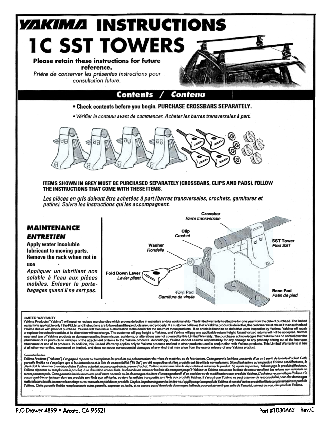 Yakima discount sst towers