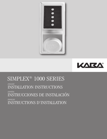 Kaba Simplex 1000 Series Installation Instructions Manual | Manualzz