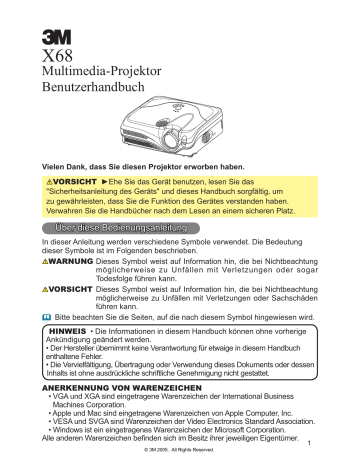 3M X68 Benutzerhandbuch | Manualzz