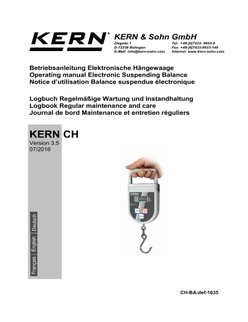 KERN CH50K50, CH 15K20, CH15K20, CH 50K100, CH 50K50 ...