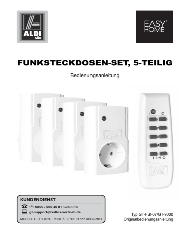 Easy Home GT-9000 GT-FSI-07 Indoor Remote Control Socket Assortment ...