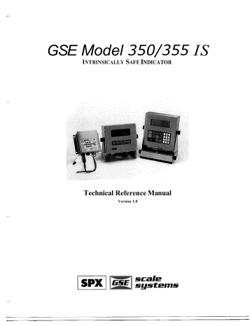 GSE 350 I.S. Technical Reference Manual | Manualzz
