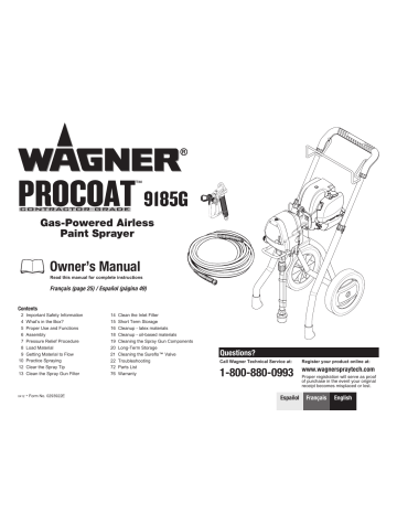 WAGNER Procoat 9185G Owner's Manual | Manualzz
