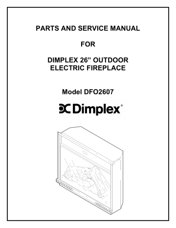 Dimplex 26" Parts And Service Manual | Manualzz