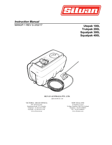 Silvan Selecta Utepak 100L Instruction Manual | Manualzz