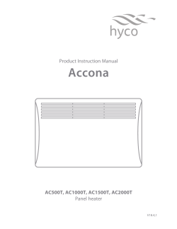 Hyco AC2000T - User manual, instruction manual | manualzz.com