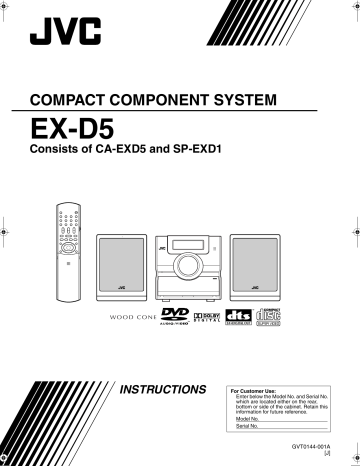 JVC EX-D1C, EX-D1E, EX-D5, EX-D5C, EX-D5J, EX-D5U Instructions Manual | Manualzz