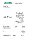 SPM Ice Dream 1, Ice Dream 3 Operator's Manual