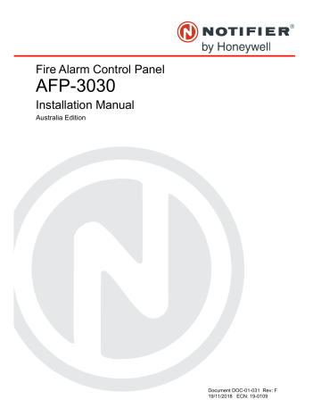 Notifier AFP-3030 Installation Manual | Manualzz