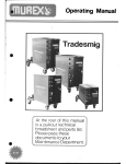 Murex tradesmig 160, tradesmig 230, tradesmig 240 Operation Manual
