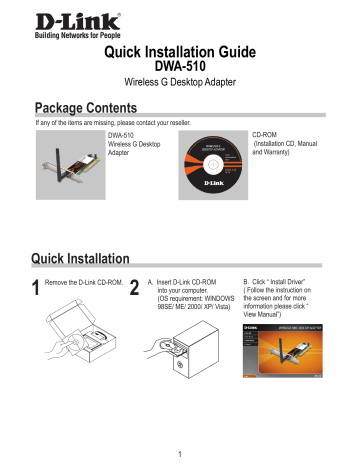 D-Link DWA-510 Quick Installation Manual | Manualzz