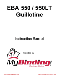 EBA 550 Instruction Manual