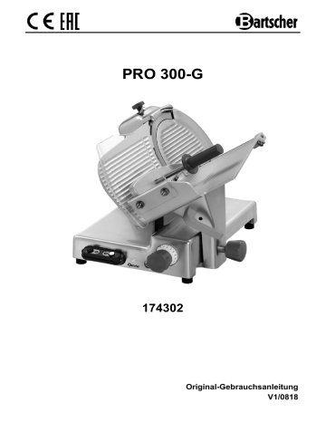 Bartscher 174302 Slicer PRO 300-G Instrucciones de operación | Manualzz