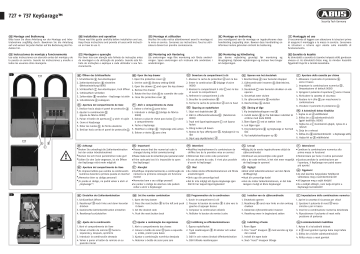 Abus 4003318774553 727 Mini Wandmontage Bedienungsanleitung | Manualzz