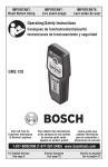 Bosch Professional D&eacute;tecteur Mural GMS 120 Technical Reference
