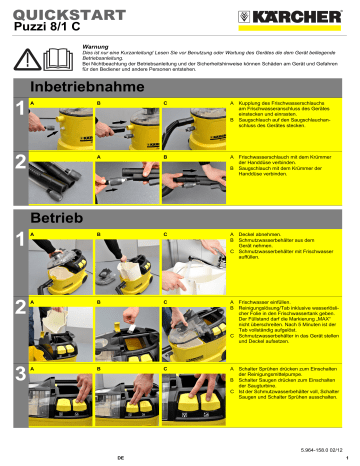 Kärcher Ersatzdüsen Set - Kompatibel Mit Puzzi 8/1 10/1 100 200 Serie