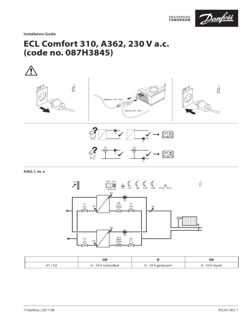 Danfoss ECL Comfort 310 , 230 Volt, A36 Installation Guide | Manualzz