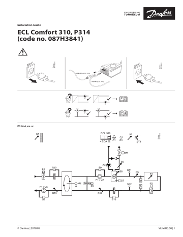 Danfoss P314 ECL Comfort 310 Installation Guide | Manualzz