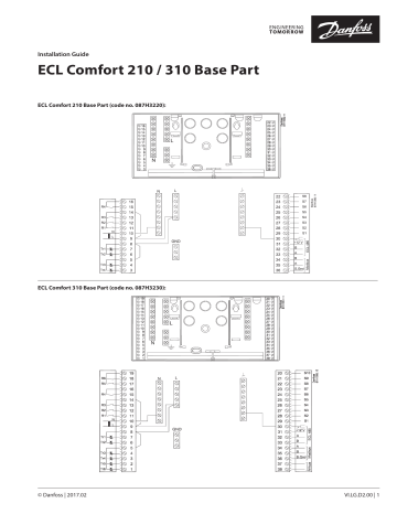 Danfoss ECL Comfort 210 / 310, Base Part Installation Guide | Manualzz