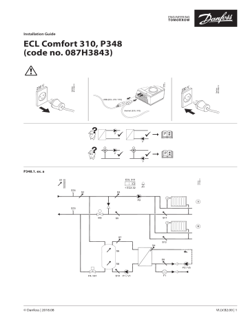 Danfoss P348 ECL Comfort 310 Installation Guide | Manualzz