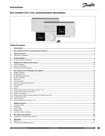 Danfoss ECL Tool Communication Description Operating Guide | Manualzz