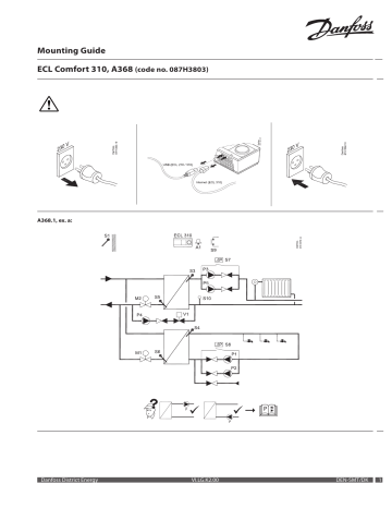 Danfoss A368 ECL Comfort 310 Installation Guide | Manualzz