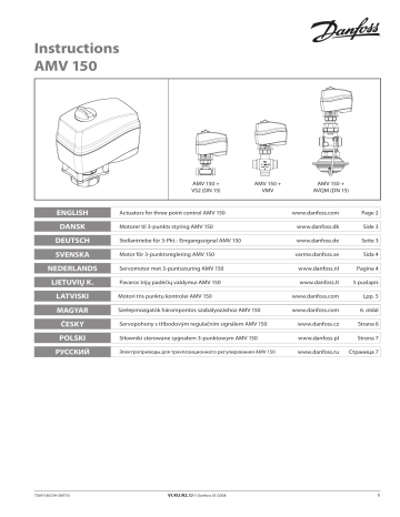 Danfoss AMV 150 , AS Bedienungsanleitung | Manualzz