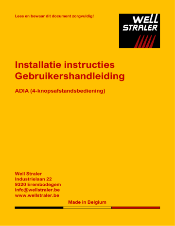 Well Straler ADIA - 4-knopsafstandsbediening de handleiding | Manualzz