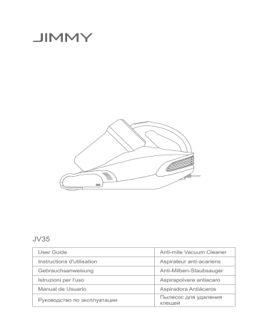 Guía del usuario de la aspiradora antiácaros de grado profesional JIMMY WB55