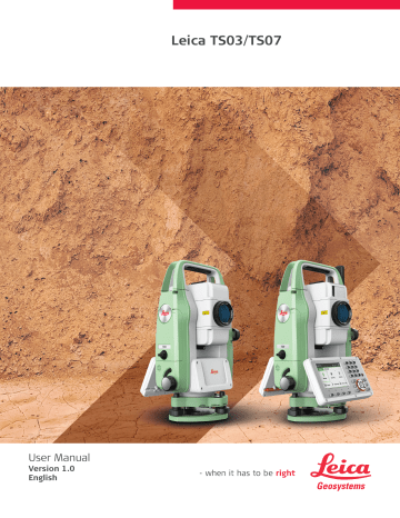 Leica TS03, TS07 User Manual | Manualzz