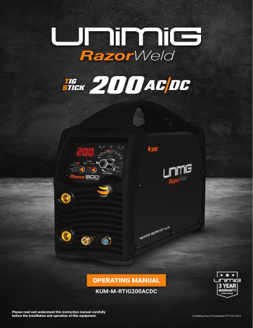 Unimig RAZOR TIG 200 AC/DC Operating Manual | Manualzz
