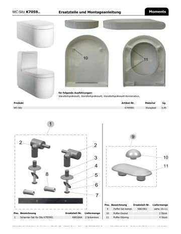 Ideal Standard K Serie Ersatzteile Und Montageanleitung Manualzz