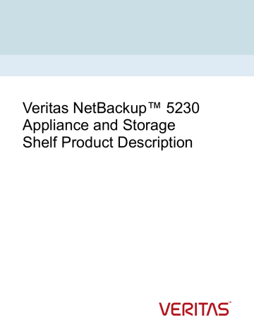 VERITAS NetBackup 5230 Appliance Product Description | Manualzz