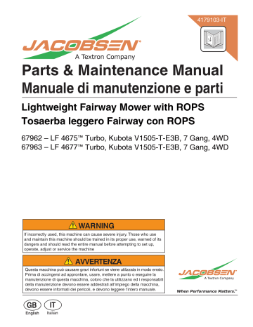 Jacobsen 67962 Parts & Maintenance Manual | Manualzz