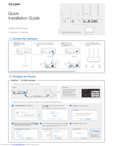 TP-Link TK-WR941ND Quick Installation Manual | Manualzz